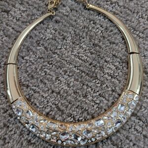 Elegant Gold and Silver Statement Necklace